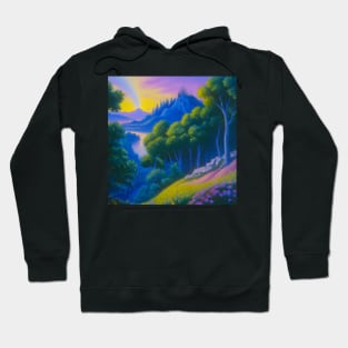 Fantasy cartoon Landscape Forest Hoodie